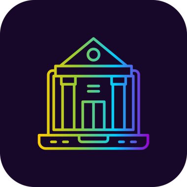 Çevrimiçi Üniversite Yaratıcı Simgeleri Tasarımı