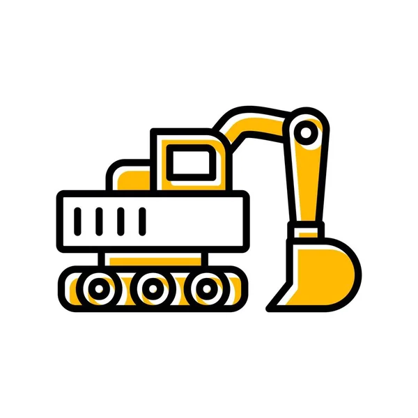 Excavator Creative Icons Desig — Stock Vector