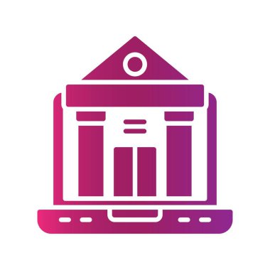 Çevrimiçi Üniversite Yaratıcı Simgeleri Tasarımı