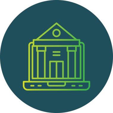 Çevrimiçi Üniversite Yaratıcı Simgeleri Tasarımı