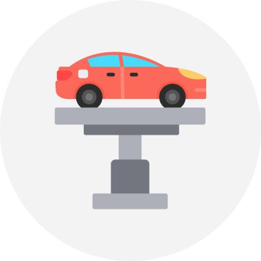 Araba Kaldırıcı Yaratıcı Simgeler Tasarımı