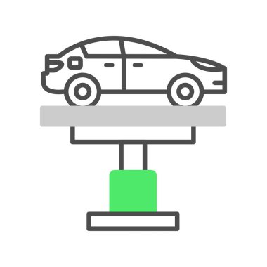 Araba Kaldırıcı Yaratıcı Simgeler Tasarımı