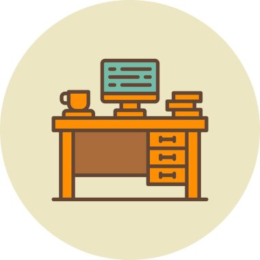 Office Desk Creative Icons Desig