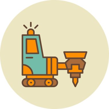 Drilling Machine Creative Icons Desig
