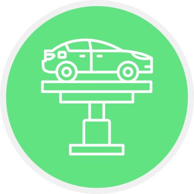 Araba Kaldırıcı Yaratıcı Simgeler Tasarımı