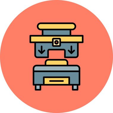 Press Machine Creative Icons Desig