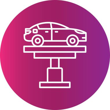 Araba Kaldırıcı Yaratıcı Simgeler Tasarımı