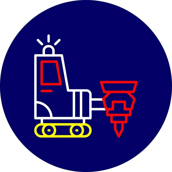 Drilling Machine Creative Icons Desig — Stock Vector