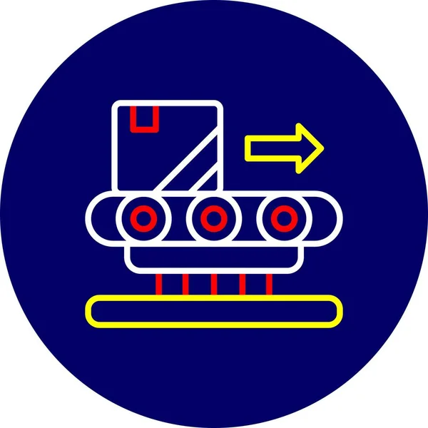 Conveyor Belt Creative Icons Desig — Image vectorielle