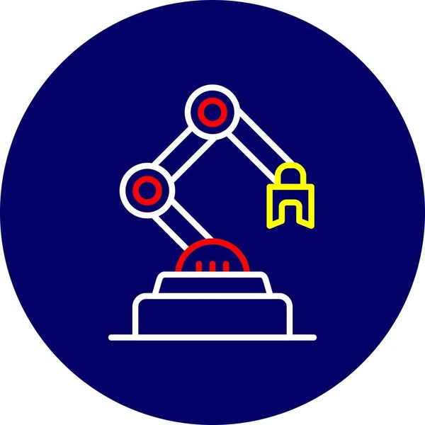 Industrial Robot Creative Icons Desig — Stock Vector