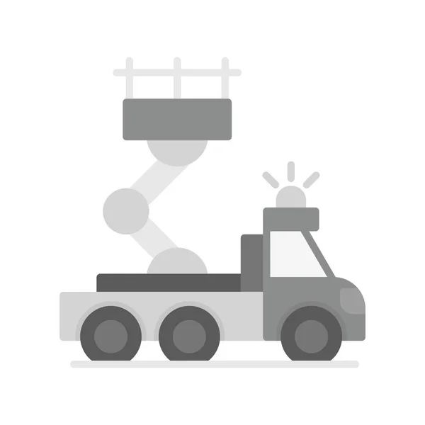Ladder Truck Creatieve Pictogrammen Desig — Stockvector