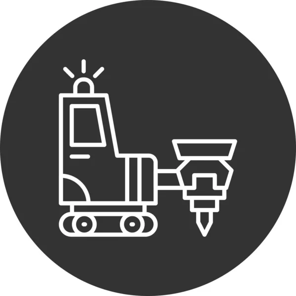Drilling Machine Creative Icons Desig — Stockvektor