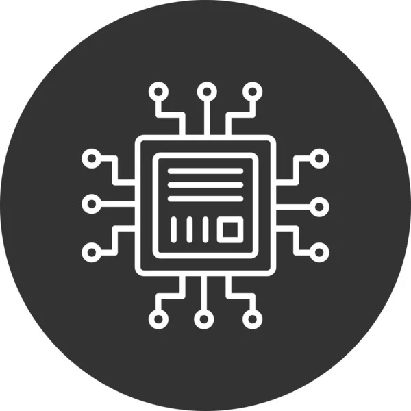 Microchip Ícones Criativos Desig — Vetor de Stock
