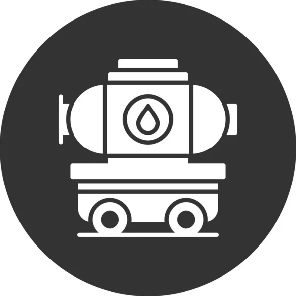 Tanker Vrachtwagen Creatieve Pictogrammen Desig — Stockvector