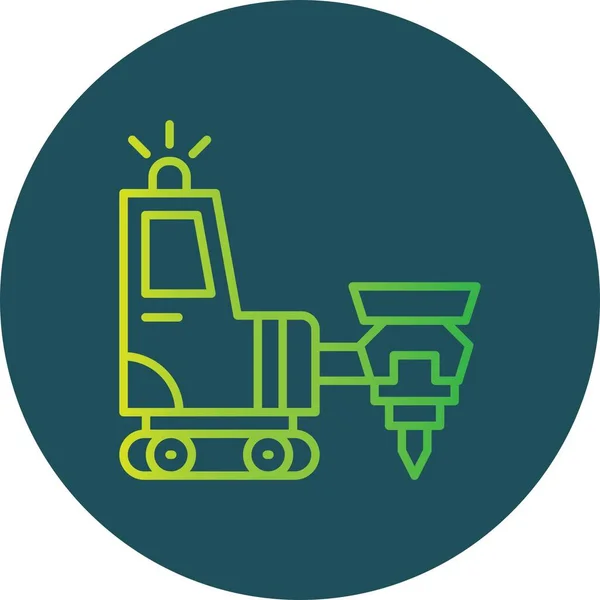 Drilling Machine Creative Icons Desig — Wektor stockowy