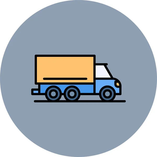 Cargo Truck Kreatywne Ikony Desig — Wektor stockowy