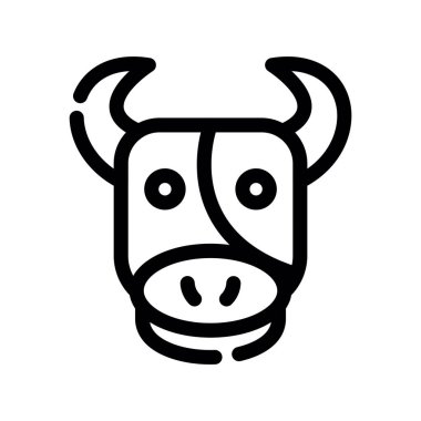 İnek çiftliği ikonu, taslak biçimi