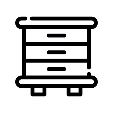 Ahşap çit çizgisi ikon vektörü. Tahta çit işareti. izole edilmiş çizgi simgesi siyah illüstrasyon