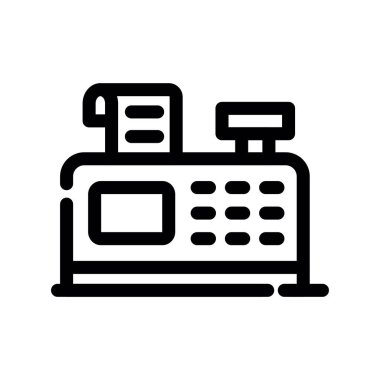 makine vektörü ince çizgi simgesi