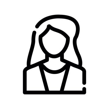 Saç stili, vektör tasarımlı kadın avatarı