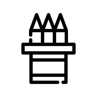 okul kalem simgesi, basit vektör illüstrasyonu