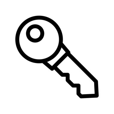 anahtar vektör ince çizgi simgesi