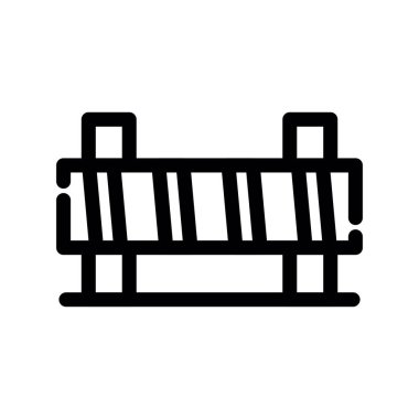 yatak ikonu vektör illüstrasyonu