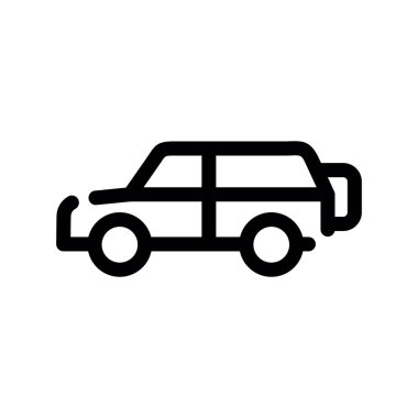 araba vektörü ince çizgi simgesi