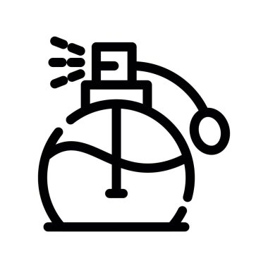 Benzin pompası ikon vektörü. Taslak pompa işareti. izole edilmiş sınır sembolü çizimi