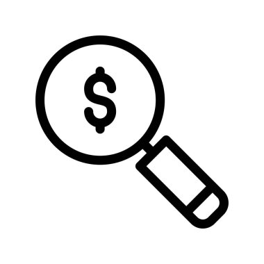 Dolar vektör ince çizgi simgesi