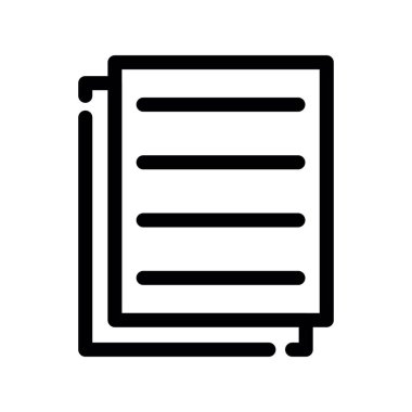 belge vektörü ince çizgi simgesi