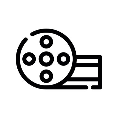 Sinema vektörü ince çizgi simgesi