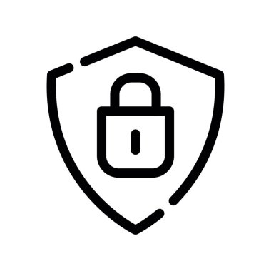 Güvenli vektör ince çizgi simgesi