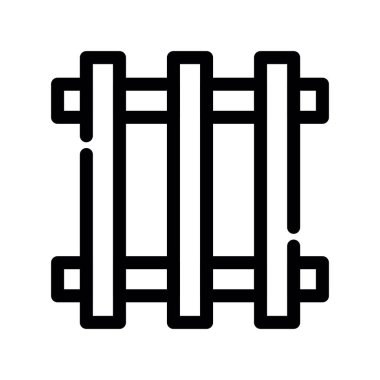 çit vektörü ince çizgi simgesi