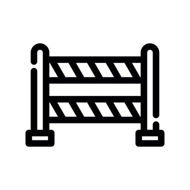 bariyer vektör ince çizgi simgesi