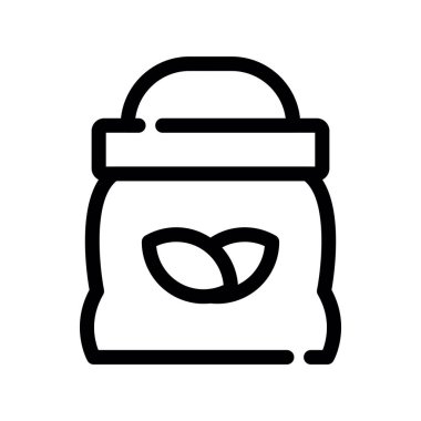 Kahve çekirdeği vektör satırı simgesi