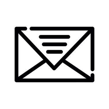 posta vektörü ince çizgi simgesi