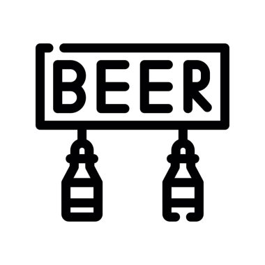 Bira şişesi ve bira bardağı vektör simgesi.