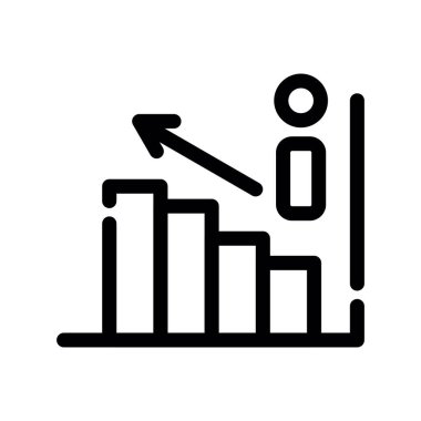 ticari grafik vektörü ince çizgi simgesi