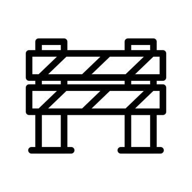 Bariyer çizgi vektör simgesi.