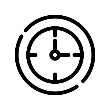 zaman vektör çizgisi simgesi