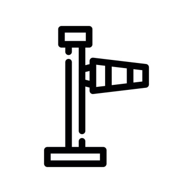 meşale vektörü ince çizgi simgesi