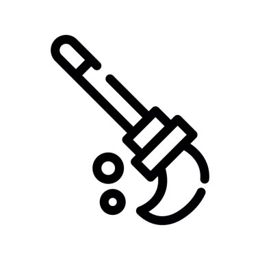 İngiliz anahtarı simgesi vektör illüstrasyonu