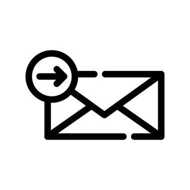 e-posta vektörü ince satır simgesi