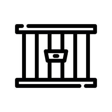 Kafes ikonu vektörü. izole edilmiş sınır sembolü çizimi