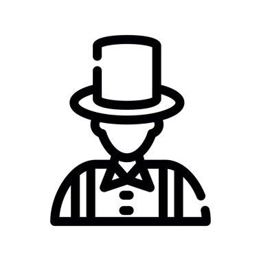 Sihirbaz şapka vektör simgesi