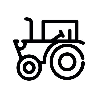 Traktör ikon vektör illüstrasyonu