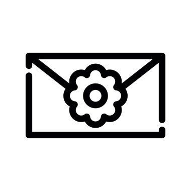 e-posta vektörü ince satır simgesi