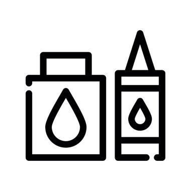 yağ vektörü ince çizgi simgesi