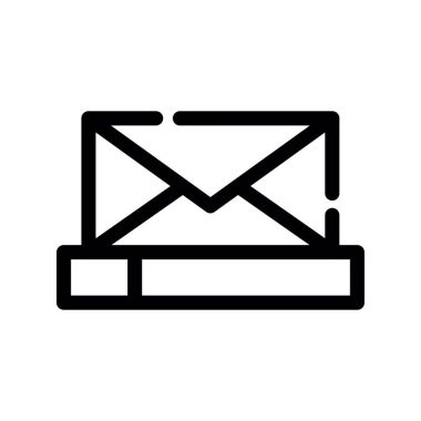 e-posta vektörü ince satır simgesi